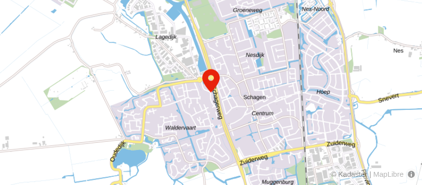 Locatie van Verheul Schagen