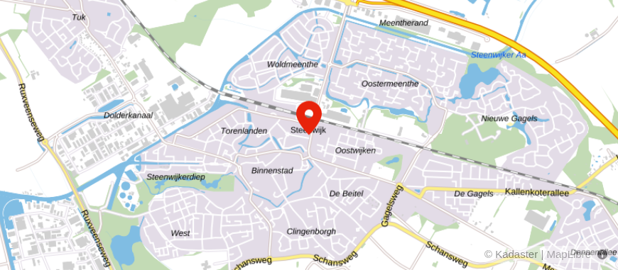 Locatie van De Hypotheker Steenwijk