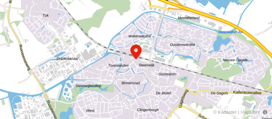 Locatie van Van Bruggen Steenwijk