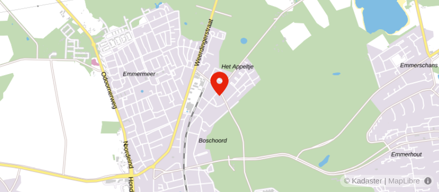 Locatie van Bureau Crediet Service Emmen