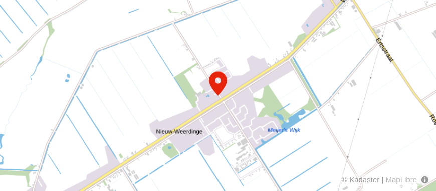Locatie van Veldsink Advies, Nieuw-Weerdinge