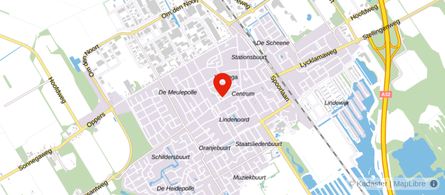 Locatie van De Linde Makelaars