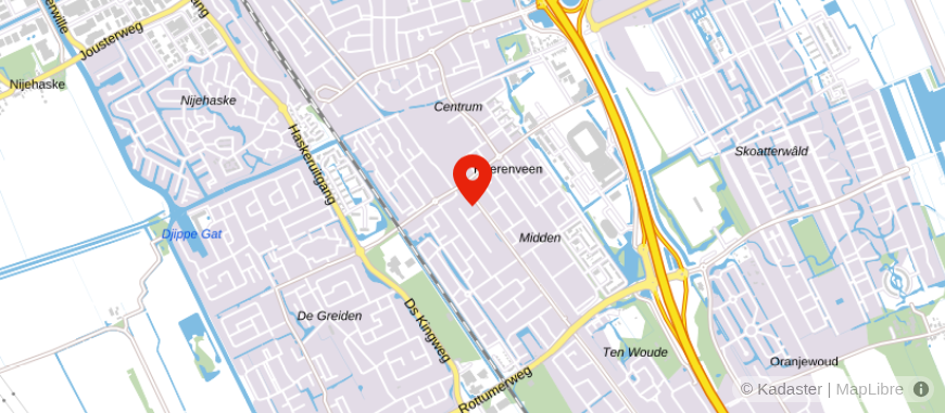 Locatie van Thoma Assurantie- en Pensioenadviseurs Heerenveen