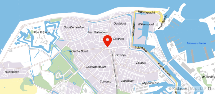 Locatie van Univé Noord-Holland Den Helder