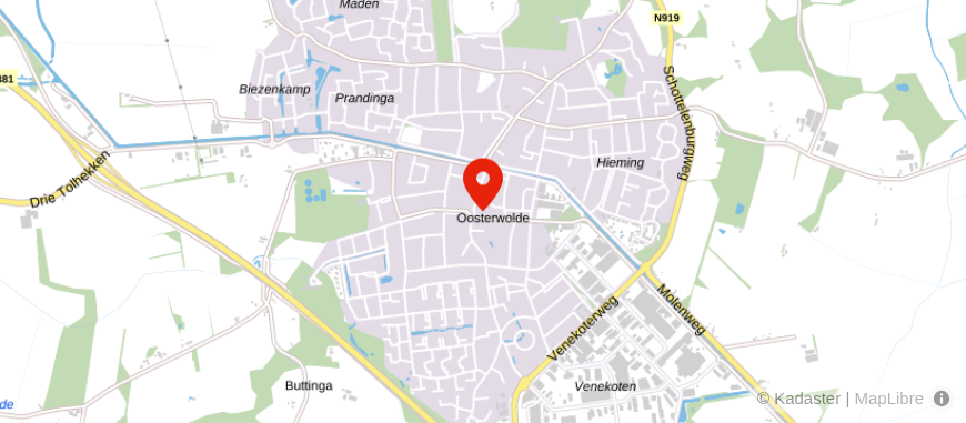 Locatie van Univé Samen Oosterwolde