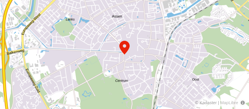 Locatie van Van Bruggen Assen