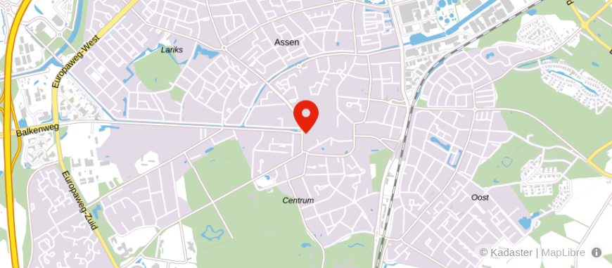 Locatie van Groenhout Makelaars Assen