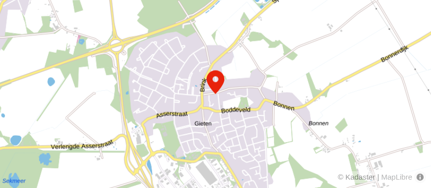Locatie van Aa & Hunze Assurantiën en Hypotheken