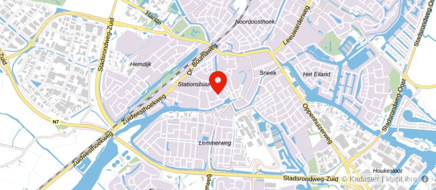 Locatie van Van Campen & Dijkstra Sneek Veemarktstraat