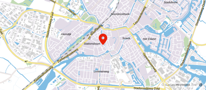 Locatie van Van Bruggen Sneek