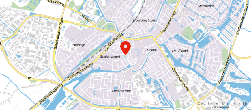 Locatie van Rabobank Sneek