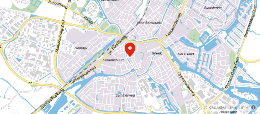 Locatie van Hypotheek Friesland - Sneek