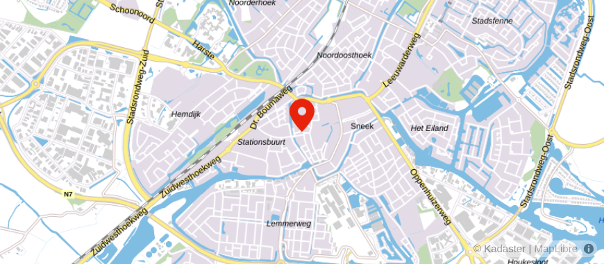 Locatie van De Hypotheekshop Sneek