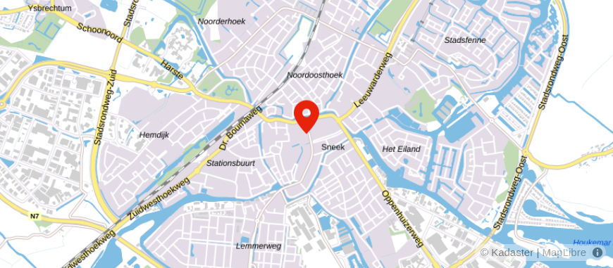 Locatie van Univé Dichtbij Sneek