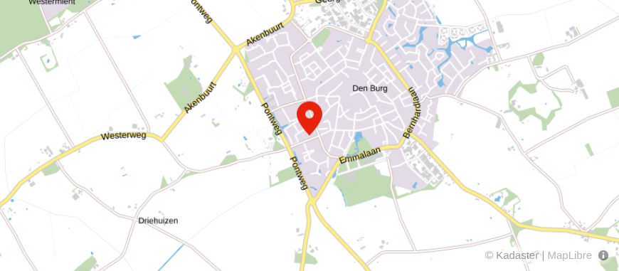 Locatie van Rabobank Texel