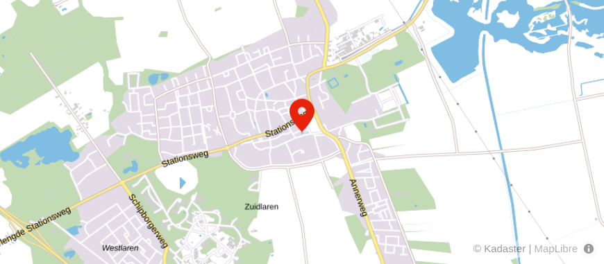 Locatie van Univé Noord-Nederland Zuidlaren