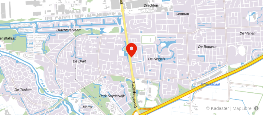 Locatie van BTER financieel Drachten