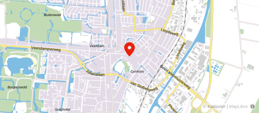 Locatie van ASN Bank Veendam
