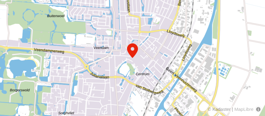Locatie van Toorn en Boer Financiële Diensten B.V. Veendam