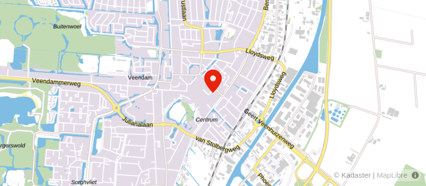 Locatie van De Hypotheker Veendam