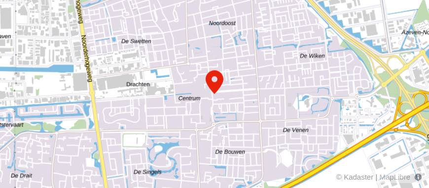 Locatie van Van Bruggen Drachten