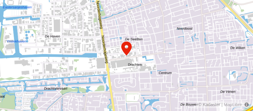 Locatie van Woonaccent Makelaars Friesland (Drachten)