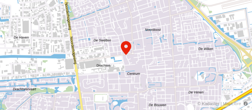 Locatie van RMW Makelaars Drachten