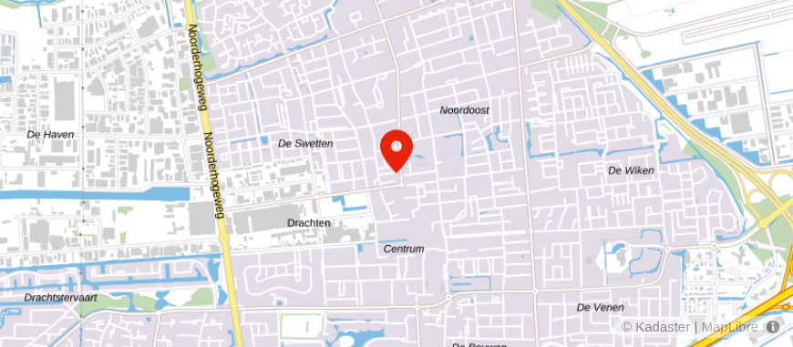 Locatie van Hypotheek Friesland - Drachten