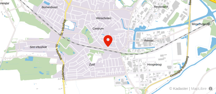 Locatie van Notariaat Winschoten Kruize Rolfers