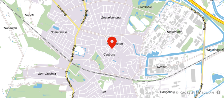 Locatie van iQ Makelaars Oost-Groningen