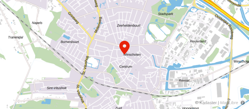 Locatie van Rabobank Winschoten
