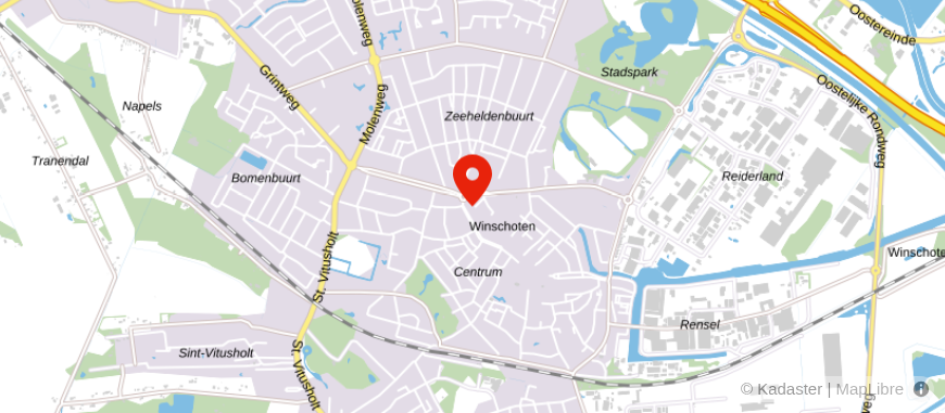 Locatie van Toorn en Boer Financiële Diensten B.V. Winschoten
