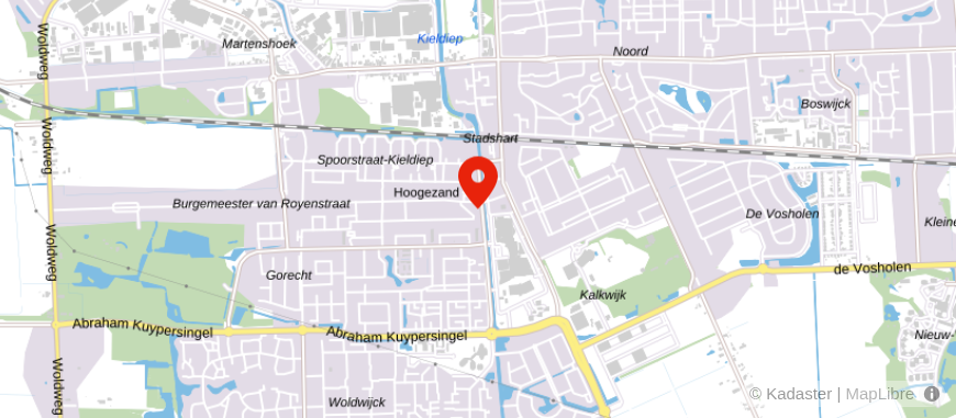 Locatie van Univé Stad en Land Hoogezand