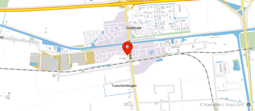 Locatie van Van Braak Accountants Zuidbroek
