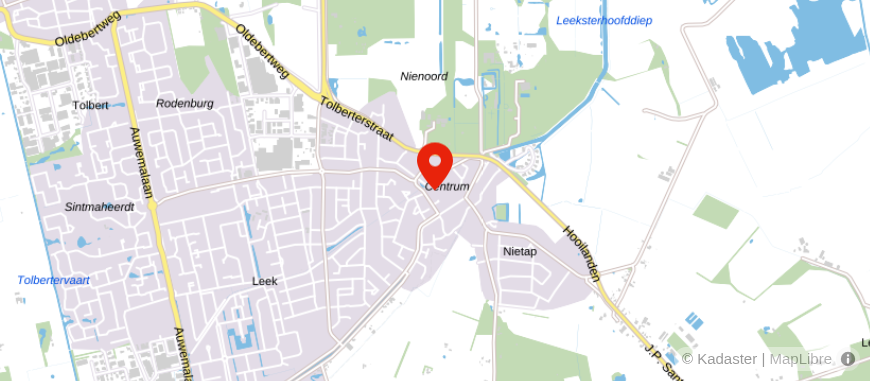Locatie van Van Hoogen Assurantien