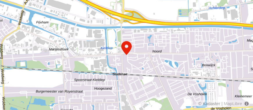 Locatie van Alders Financiële Diensten Hoogezand
