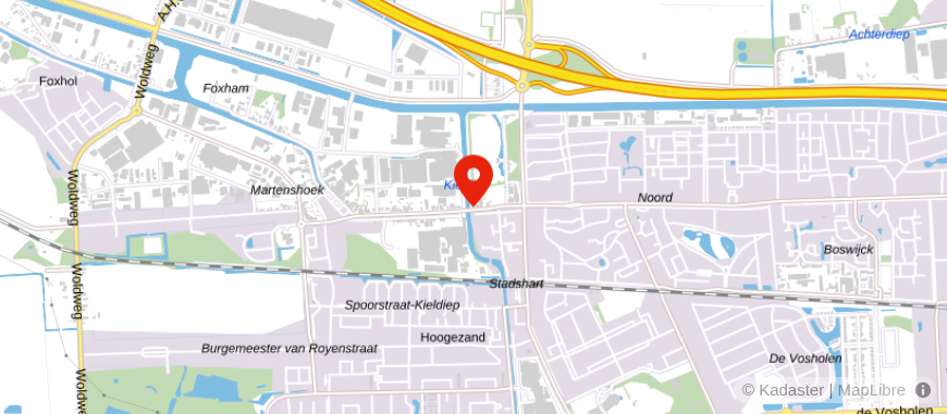 Locatie van Veldkamp & Elzinga Notarissen