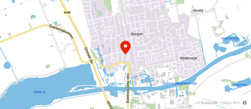 Locatie van Makelaarskantoor R. Wijmenga