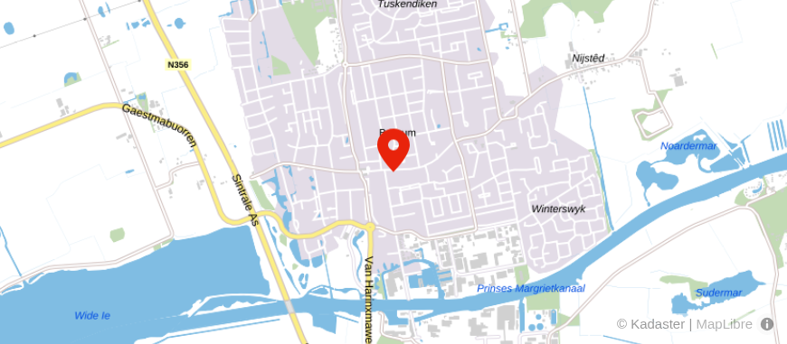 Locatie van Univé Dichtbij Burgum