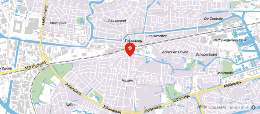 Locatie van ASN Bank Leeuwarden