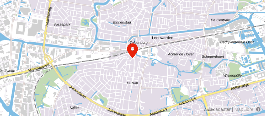 Locatie van Hoekstra & Partners Notarissen Leeuwarden