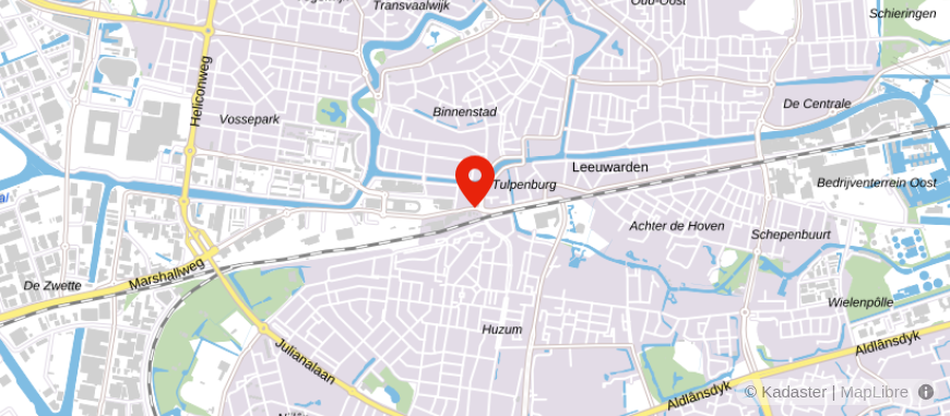 Locatie van De Hypotheekshop Leeuwarden Stationskwartier