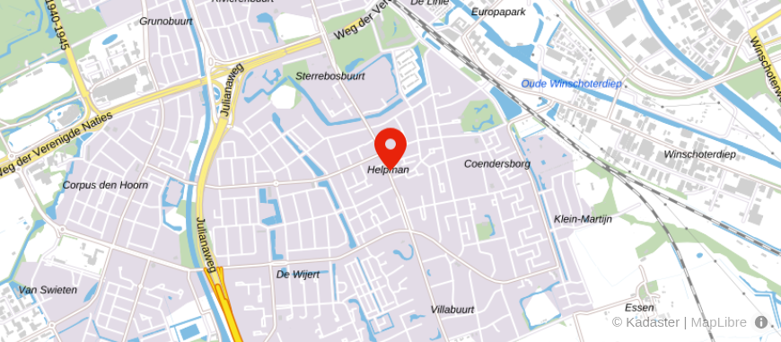 Locatie van Univé Noord-Nederland Groningen