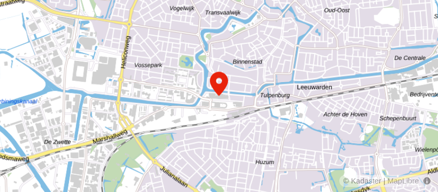 Locatie van Quintes Leeuwarden