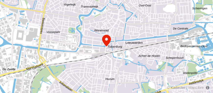 Locatie van ING Bank Leeuwarden