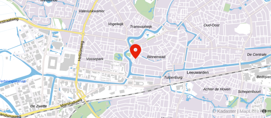 Locatie van Kamminga Makelaars Leeuwarden