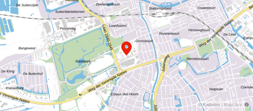 Locatie van Hoekstra & Partners Notarissen Groningen