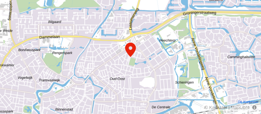 Locatie van Adm.- & belastingadvieskantoor Frans Sijtsma