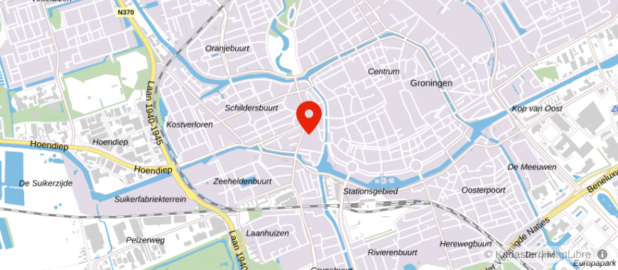Locatie van De Hypotheekshop Groningen Schildersbuurt