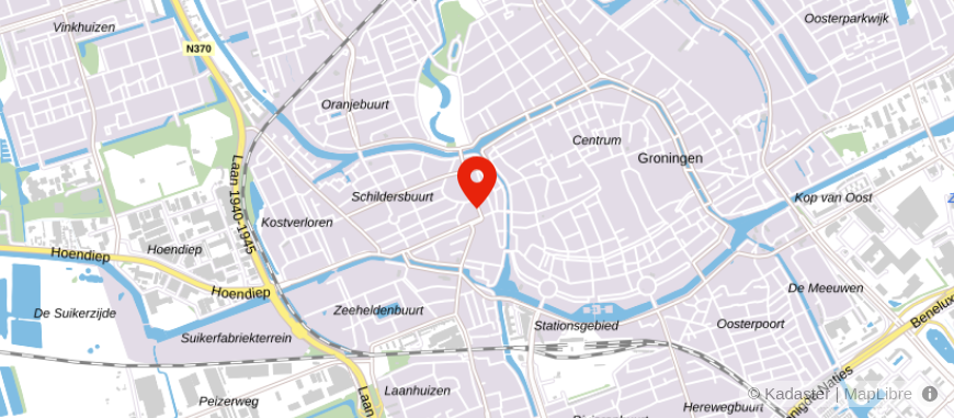 Locatie van Groenhout Makelaars Groningen